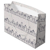 Kleurboek kerstdorp in de sneeuw groot cadeauzakje (Achterkant Gekanteld)