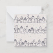 Kleurboek Kerstmis Dorp in de Sneeuw Notitiekaartje (Achterkant)