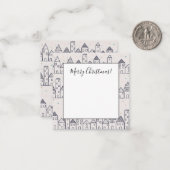 Kleurboek Kerstmis Dorp in de Sneeuw Notitiekaartje (Voorkant / Achterkant in situ)