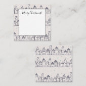 Kleurboek Kerstmis Dorp in de Sneeuw Notitiekaartje (Voorkant / Achterkant)