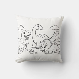 Kleurboek Kussen Dinosaur | Kinderkamer Decoratie