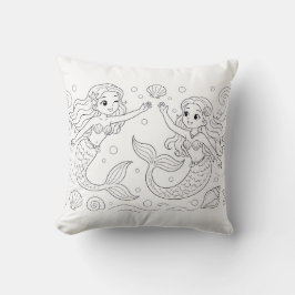Kleurboek Kussen Zeemeermin | Kinderkamer Decorati