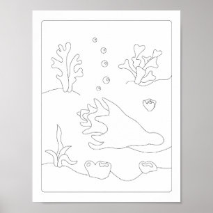 Kleurboek Kute Little Shell Antistress Poster