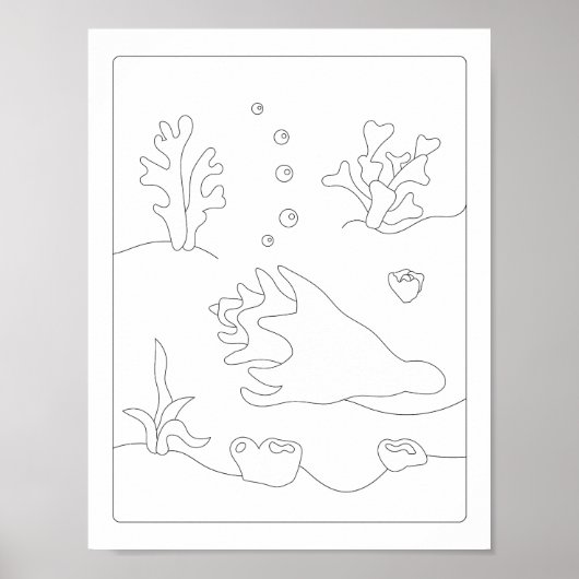 Kleurboek Kute Little Shell Antistress Poster (Voorkant)