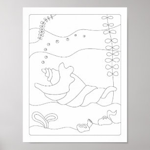 Kleurboek Kute Little Shell Antistress Poster