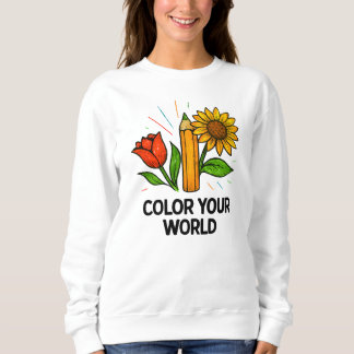 Kleurboek Sweatshirt – Flower Art Lovers