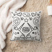 Kleurboek Unicorn Emoji Pillow Kussen (Deken)