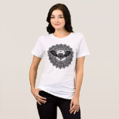 Kleurboek Vleermuis Mandala Tri-Blend Shirt (Voorkant volledig)