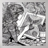 Kleurboeken Geschenken - Kleurkunstenaar Schilder Poster (Voorkant)