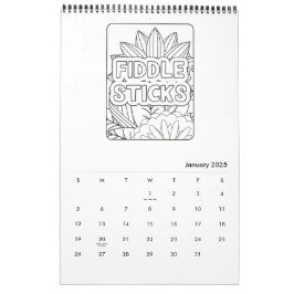 Kleurboekkalender met Inspirerende Spreuken Kalender