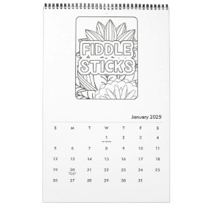 Kleurboekkalender met Inspirerende Spreuken Kalender
