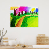 Kleurbomen van snoep - Poster van waarde (Keuken)