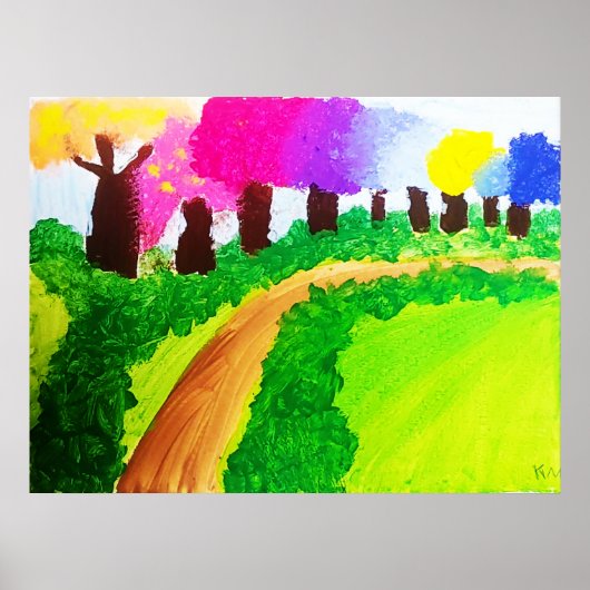 Kleurbomen van snoep - Poster van waarde (Voorkant)