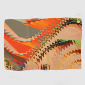 Kleurbreuk met zigzag- of golfeffect golfhanddoek (Horizontaal)