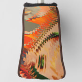 Kleurbreuk met zigzag- of golfeffect golfheadcover (Draai 90)