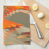 Kleurbreuk met zigzag- of golfeffect theedoek (Quarter Fold)