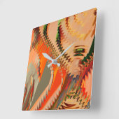 Kleurbreuk met zigzag- of golfeffect vierkante klok (Hoek)