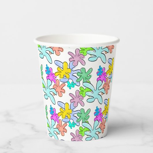 kleurbreuk papieren bekers (Achterkant)