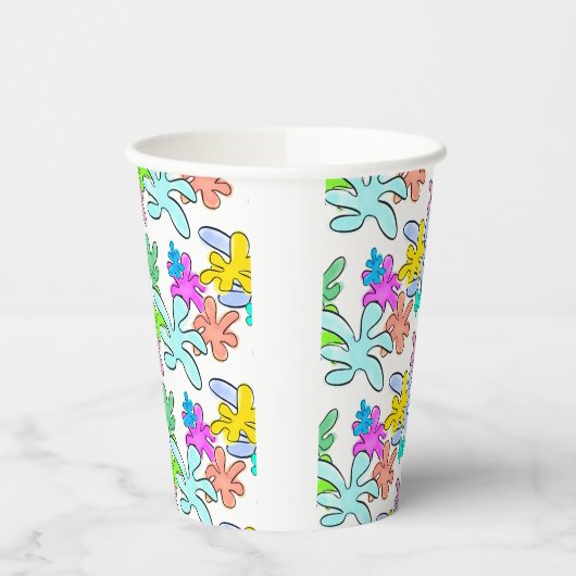 kleurbreuk papieren bekers (Links)