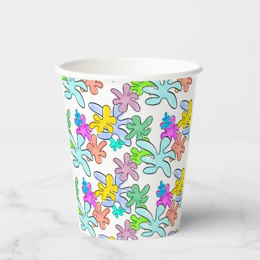 kleurbreuk papieren bekers (Voorkant)