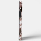 Kleurbruine lange golvende sporen tegen witte acht Case-Mate iPhone case (Achterkant / Rechts)