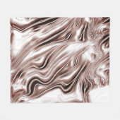 Kleurbruine lange golvende sporen tegen witte acht fleece deken (Voorkant (Horizontaal))