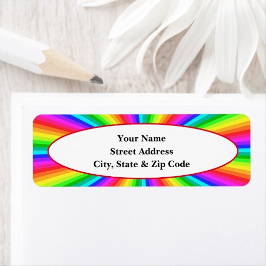 Kleurburst Retouradreslabels Etiket (Insitu)