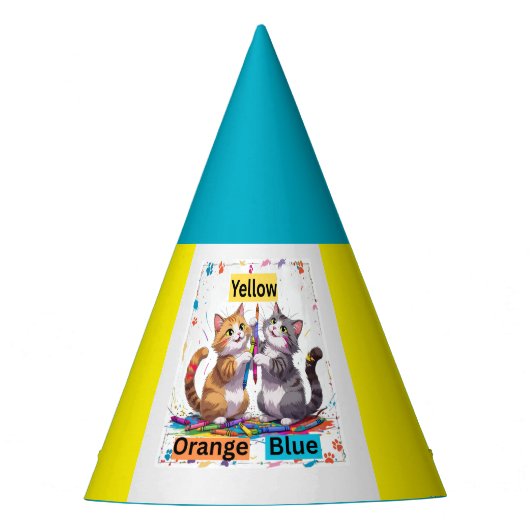 Kleurcategorie Party Cats Feesthoedjes (Voorkant)