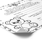 Kleurcertificaat voor het adopteren van een huisdi poster (Hoek)