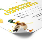 Kleurcertificaat voor het adopteren van een wilde poster (Hoek)