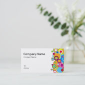 Kleurcirkels Visitekaartje wit (Staand voorkant)