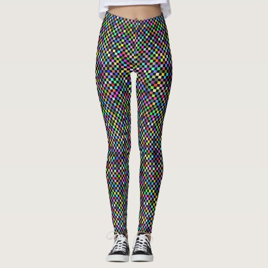Kleurclash controleren: Dynamisch raster Leggings (Voorkant)