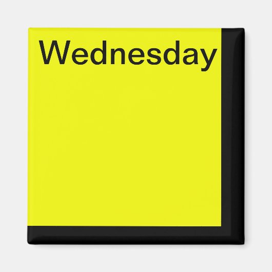 Kleurcode Dag van de Week Magneetkalender Visueel Magneet (Voorkant)