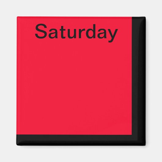 Kleurcode Dag van de Week Magneetkalender Visueel  Magneet (Voorkant)