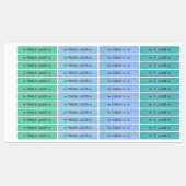 Kleurcode Groen Blauw Waterdichte Naam Labels (Vel)
