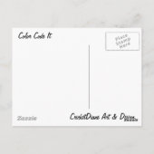 Kleurcode het Visuele Herkenningstekens Dagen van  Briefkaart (Achterkant)