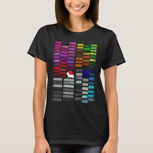 Kleurcode Hex voor Merch-ontwerpers om te zien hoe T-shirt (Voorkant)