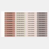 Kleurcode warme neutrale waterdichte naam voor kin labels (Vel)