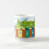 Kleurcodering Afvalscheiding Prullenbakken Koffiemok (Center)