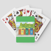 Kleurcodering Afvalscheiding Prullenbakken Pokerkaarten (Achterkant)