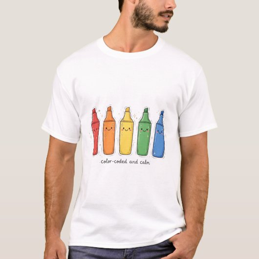 Kleurcodering en kalmte — Planner T-shirt (Voorkant)