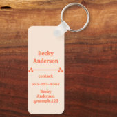Kleurcombinatie van vlammen van een kaars sleutelhanger (Achterkant)