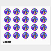 Kleurcrash 4 ronde sticker (Vel)
