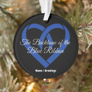Kleurdarmkanker Ruggengraat Hart Blauw Bewustzijn Ornament