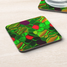 Kleurdelen, cirkels en afgeronde vormen bier onderzetter