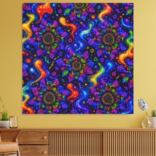 Kleurdella Canvas Afdruk (Insitu (Woonkamer))