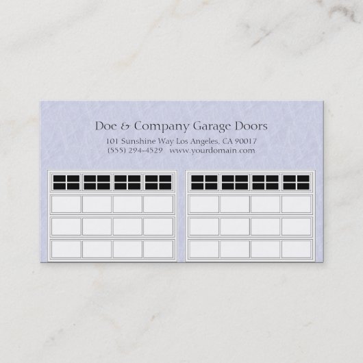 Kleurdeur: licht blauw visitekaartje (Voorkant)