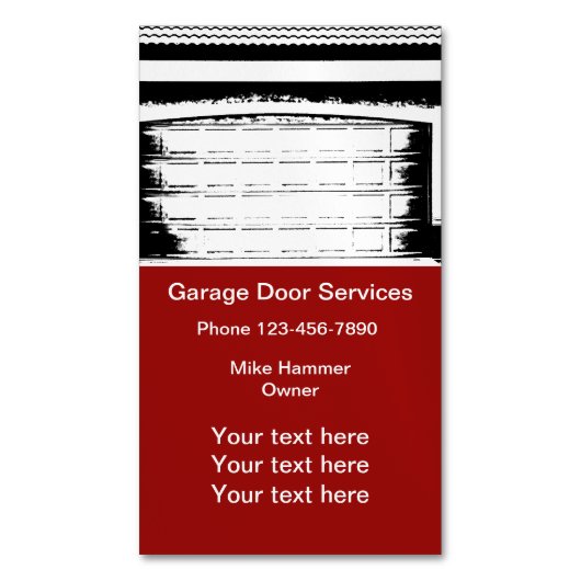 Kleurdeuren Magnetisch Visitekaartje (Voorkant Verticaal)