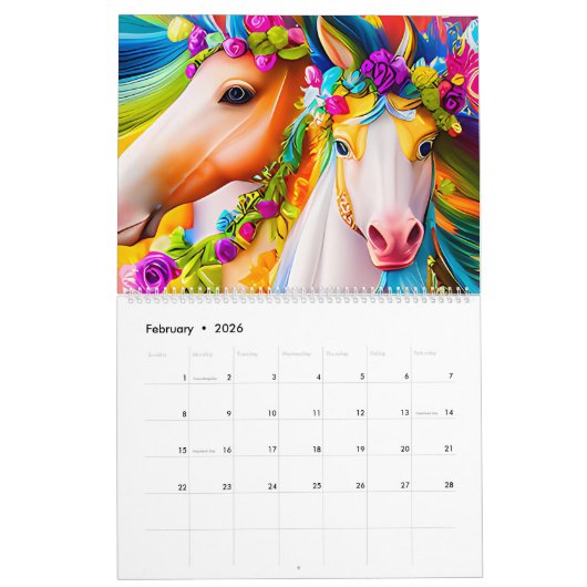 Kleurdieren Kalender (Feb 2026)