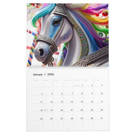 Kleurdieren Kalender (Jan 2026)